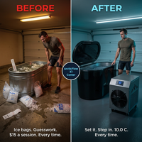 CryoForge ArcticFlow X1 Ice Plunge System — Before & After