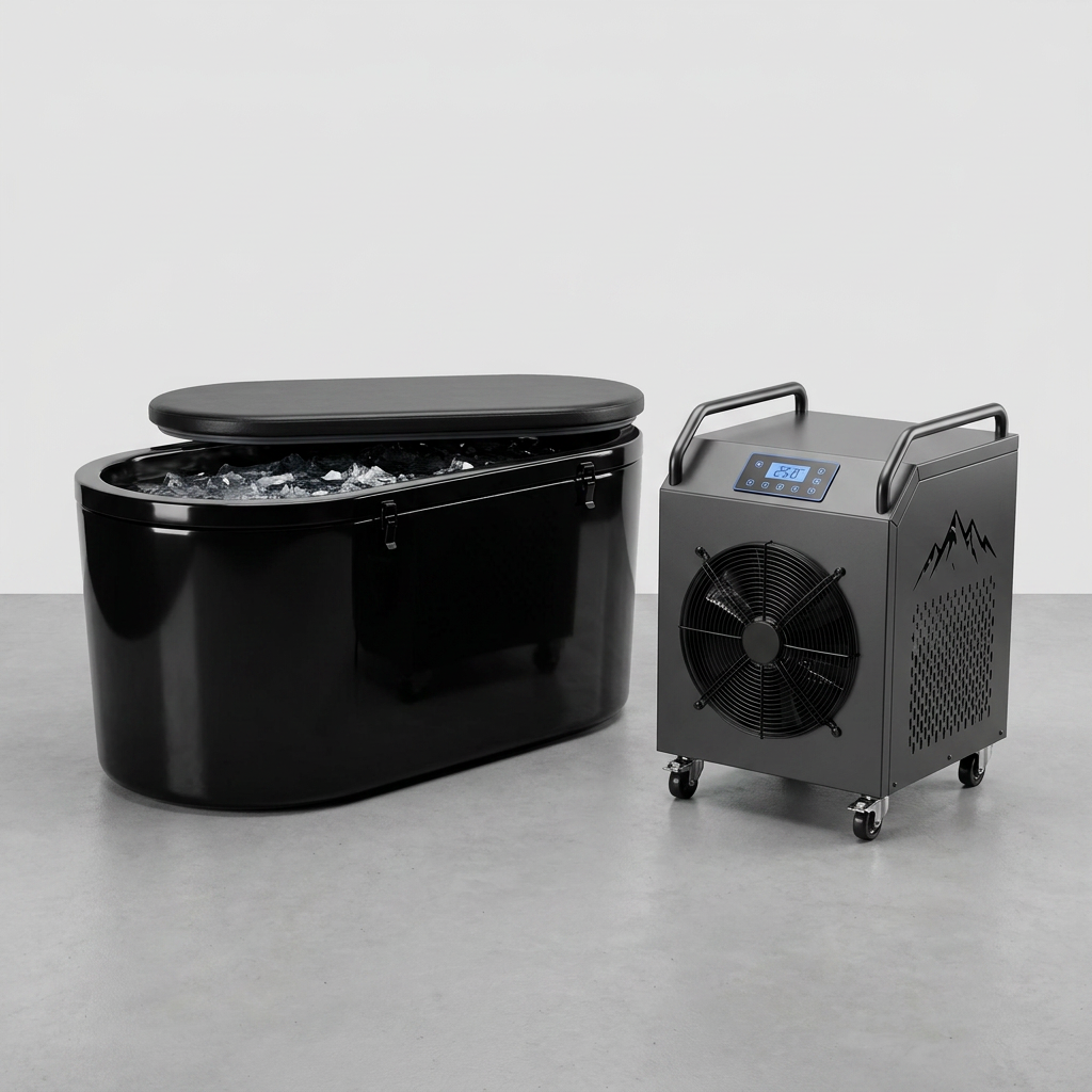 CryoForge ArcticFlow X1 Ice Plunge System — Studio Shot