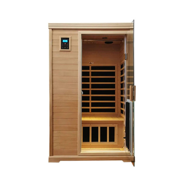 Ivara Luxury 2-Person Hemlock Wood FAR Infrared Sauna Room W/ Glass Door (SAK81525)