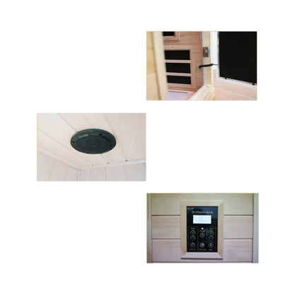 Ivara Luxury 2-Person Hemlock Wood FAR Infrared Sauna Room W/ Glass Door (SAK81525)